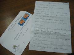 Carta escrita por el alumnado de 2º de Primaria del Colegio de Aldatze.